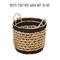Honey Can Do Black & Brown Round Woven Decorative Nesting Basket Set